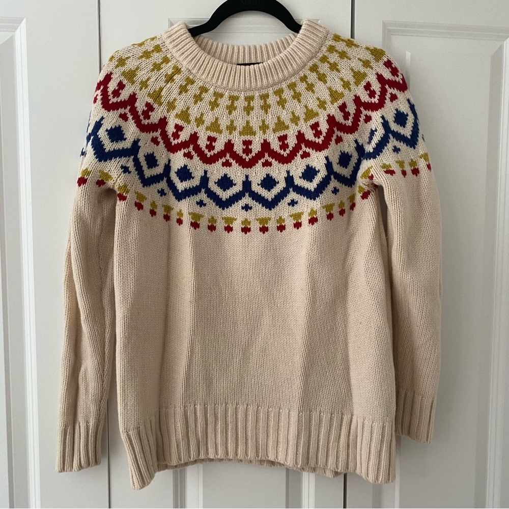 J.Crew Cream Fairisle Sweater